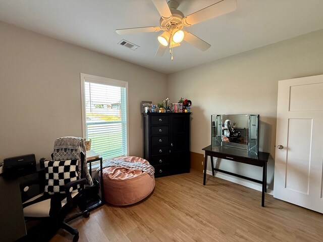 103 Neenan Dr, Enterprise, AL 36330 - home office featuring wood finished floors and ceiling fan