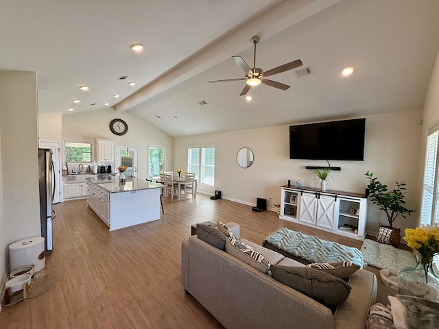 103 Neenan Dr, Enterprise, AL 36330 - living room featuring ceiling fan, light wood-type flooring, and baseboards