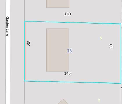 1125 Garden Ln, Dothan, AL 36301 - map / location featuring property parcel outlined