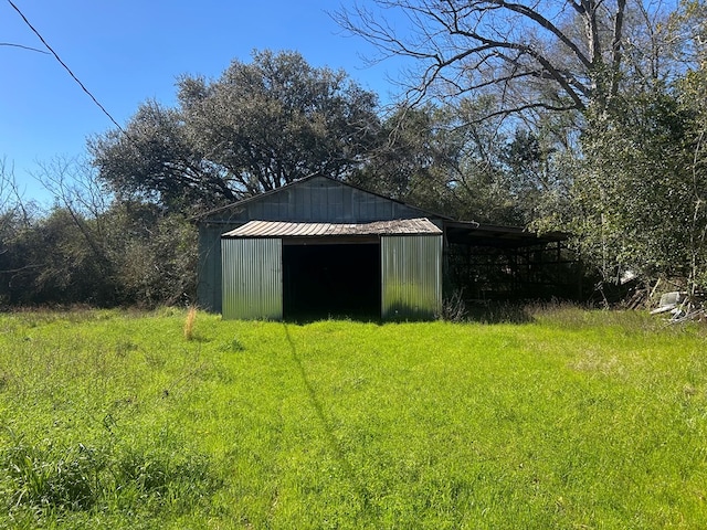 view of pole building