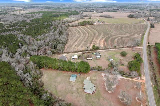 drone / aerial view with a rural view