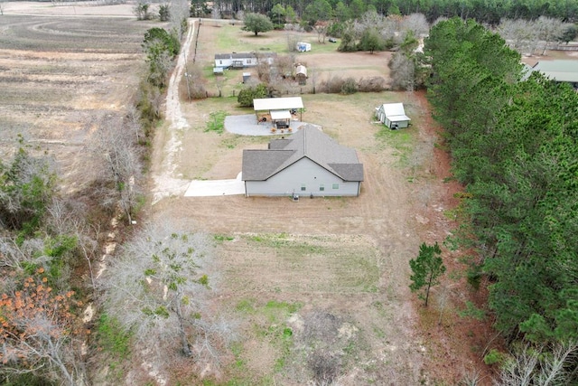 bird's eye view featuring a rural view