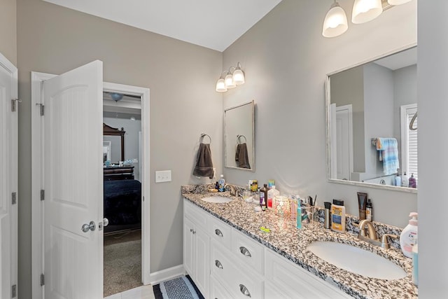 bathroom with vanity