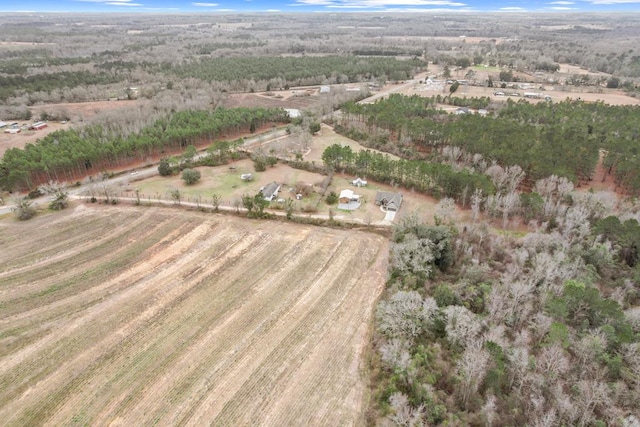 bird's eye view featuring a rural view