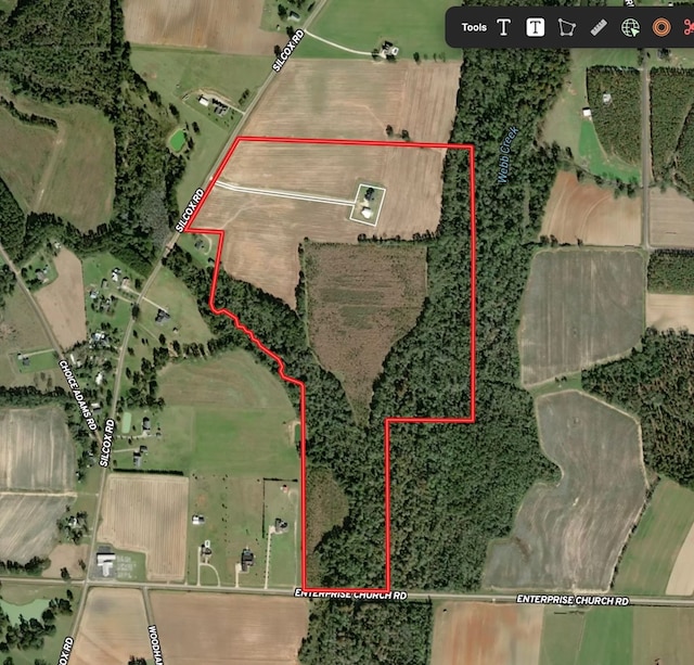1243 Silcox Rd, Ashford, AL 36312 - map / location with property parcel outlined