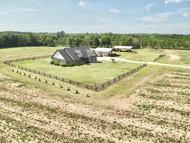 1243 Silcox Rd, Ashford, AL 36312 - aerial view of sparsely populated area with a pastoral area and a forest