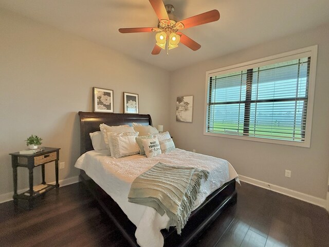 1243 Silcox Rd, Ashford, AL 36312 - bedroom featuring baseboards, dark wood-style floors, a ceiling fan, and lofted ceiling