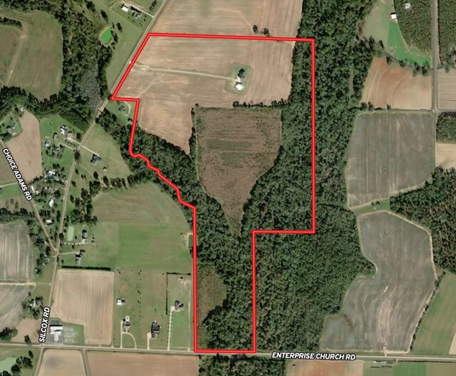 1243 Silcox Rd, Ashford, AL 36312 - map / location featuring property parcel outlined