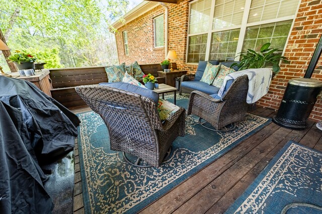 deck with outdoor lounge area