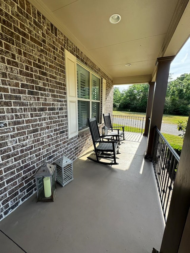 view of patio / terrace featuring covered porch