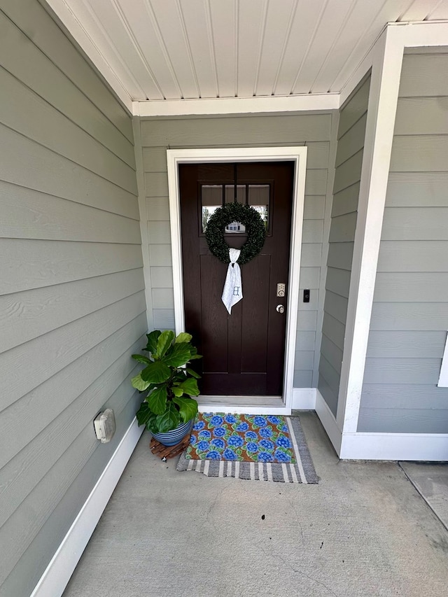 view of exterior entry