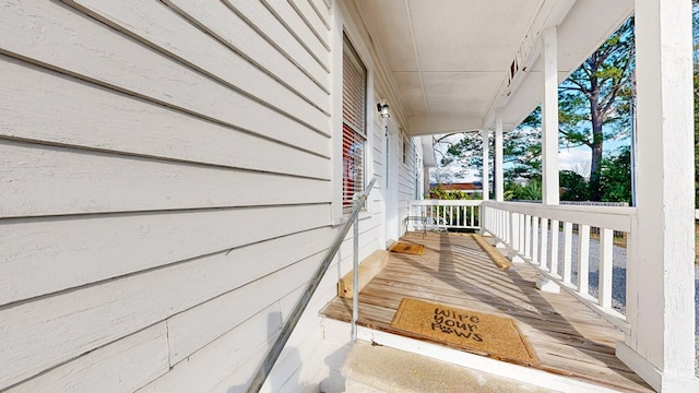 exterior space with a porch