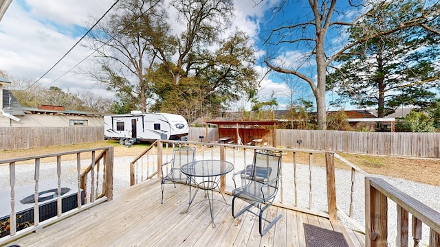 view of wooden deck