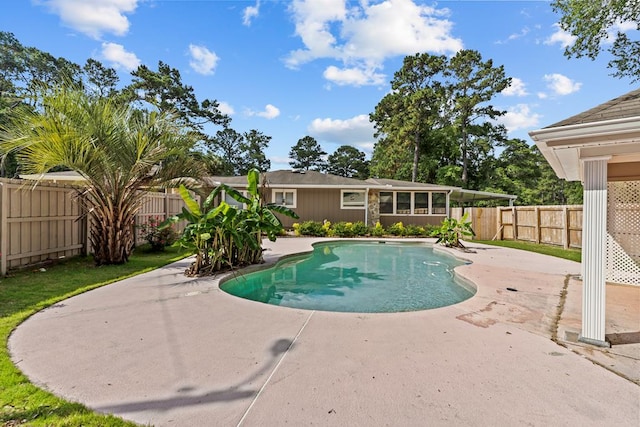 122 Greenview Cir, Dothan, AL 36301 - view of swimming pool featuring a fenced backyard and a patio