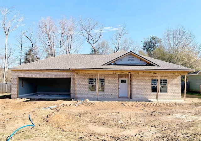 view of front of home featuring a garage