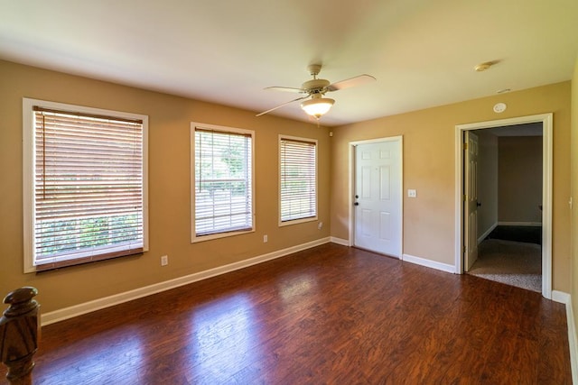 104 Ashwood Dr, Dothan, AL 36303 - unfurnished room with wood finished floors, a ceiling fan, and a smoke detector