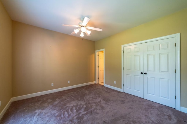 104 Ashwood Dr, Dothan, AL 36303 - unfurnished bedroom with carpet, a closet, and ceiling fan