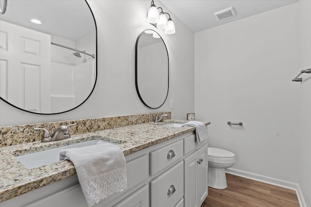 1182 N N Park Ave, Dothan, AL 36303 - full bath with double vanity and wood finished floors