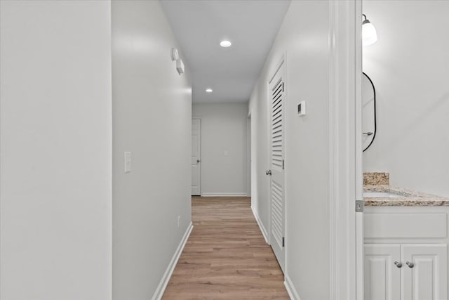 1182 N N Park Ave, Dothan, AL 36303 - hall with recessed lighting and light wood-style flooring