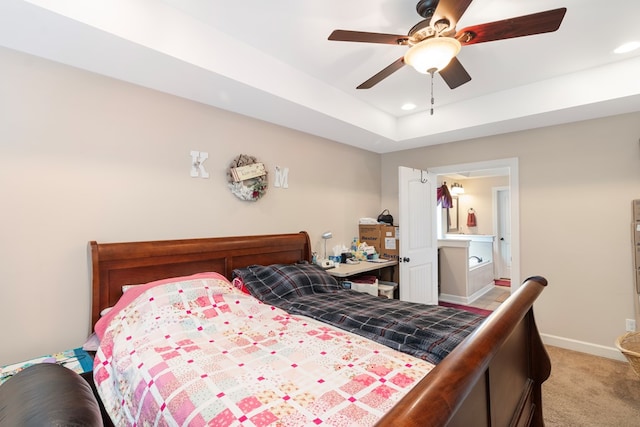 bedroom with carpet and ceiling fan