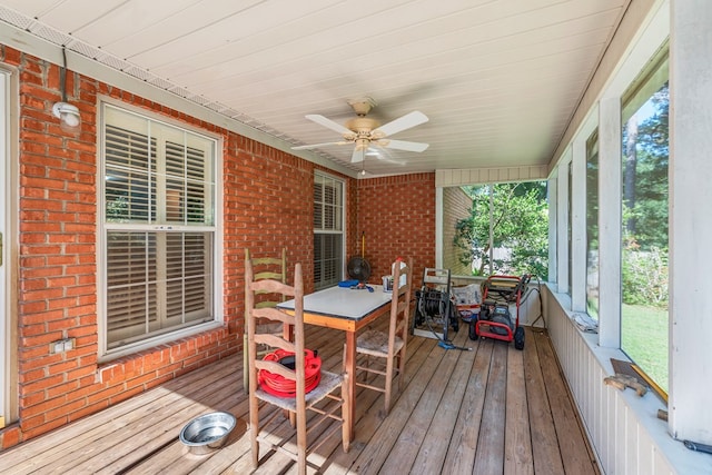 706 W Roxbury Rd, Dothan, AL 36305 - sunroom / solarium with outdoor dining area and a ceiling fan