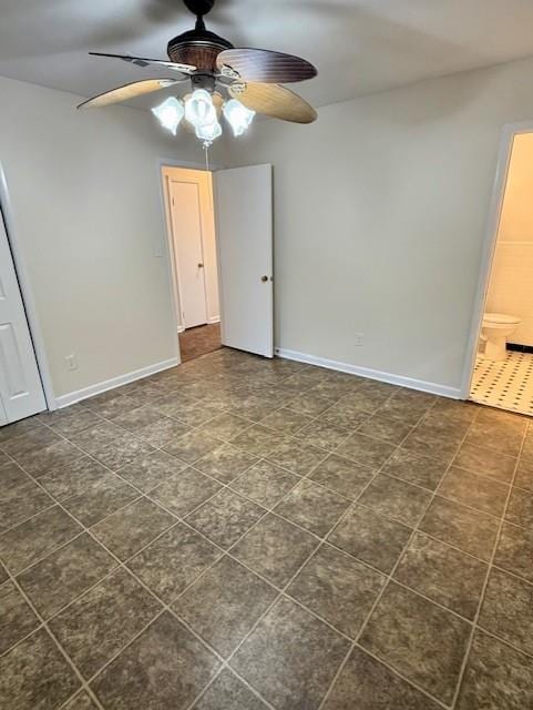 171 Merrydell Dr, Ozark, AL 36360 - unfurnished bedroom featuring a ceiling fan and connected bathroom
