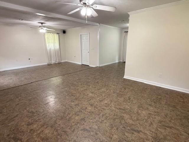 171 Merrydell Dr, Ozark, AL 36360 - spare room featuring ceiling fan and crown molding