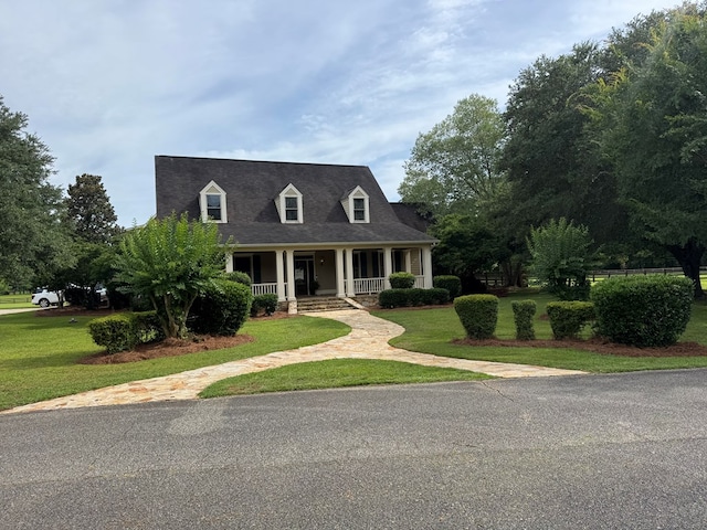 2837 Woodham Rd, Dothan, AL 36303 - cape cod-style house with a porch and a front lawn