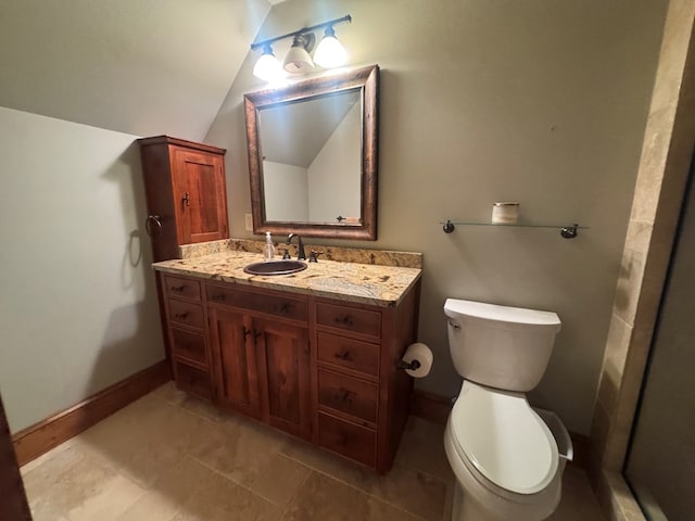 2837 Woodham Rd, Dothan, AL 36303 - bathroom with vanity and lofted ceiling