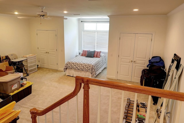 221 Asphodel Dr, Dothan, AL 36303 - bedroom with carpet floors, recessed lighting, and ornamental molding