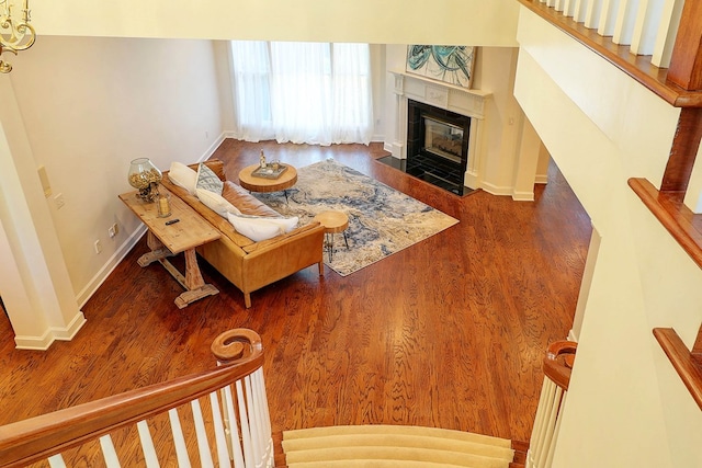 221 Asphodel Dr, Dothan, AL 36303 - living room featuring wood finished floors and a tiled fireplace