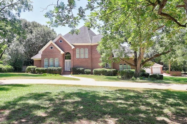 221 Asphodel Dr, Dothan, AL 36303 - view of front of home with a front yard and brick siding