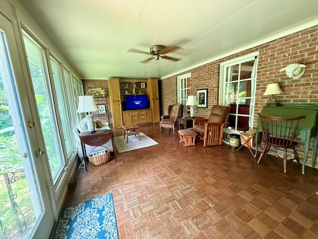 1617 Choctaw St, Dothan, AL 36303 - sunroom / solarium with brick wall