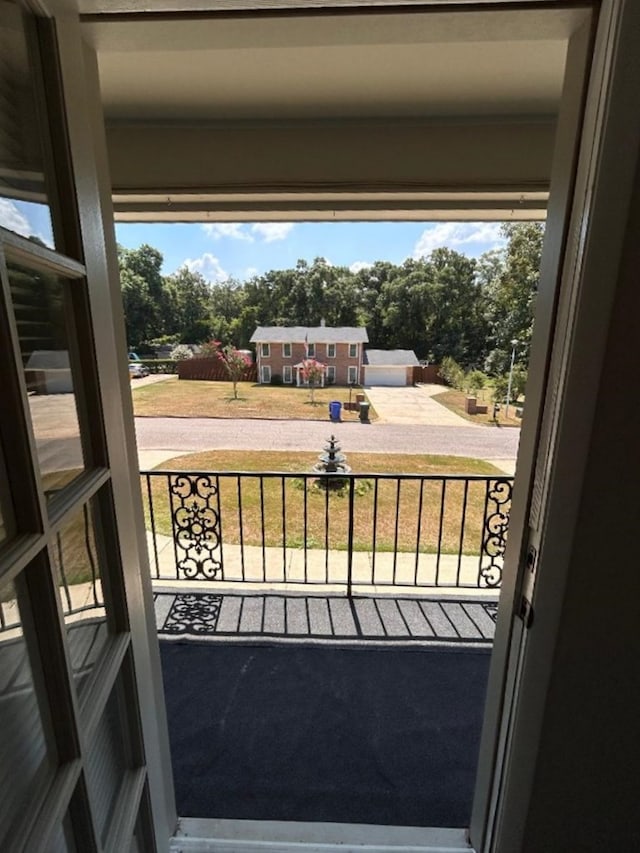 view of doorway to outside