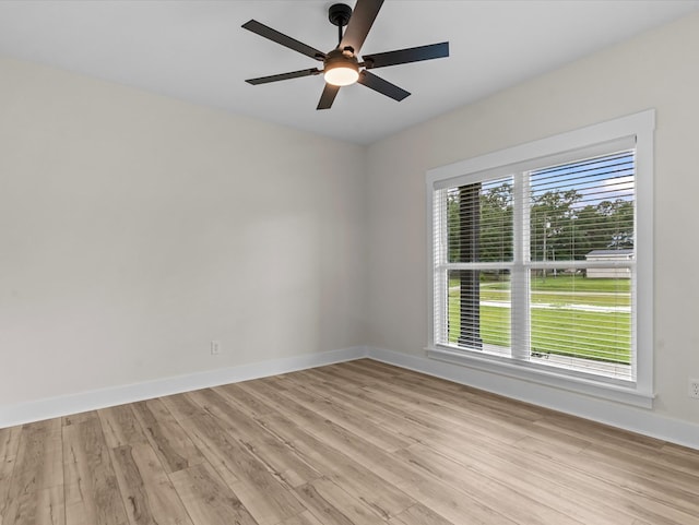 146 County Road 657, Chancellor, AL 36316 - spare room with light wood-type flooring and ceiling fan