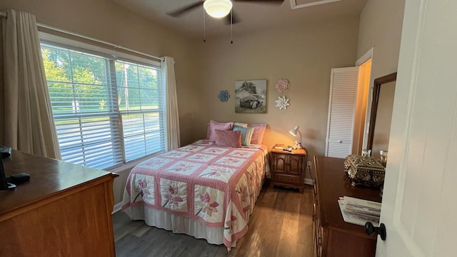 208 Reardon, Rehobeth, AL 36301 - bedroom with wood finished floors and ceiling fan