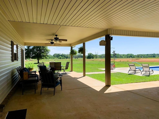 208 Reardon, Rehobeth, AL 36301 - view of patio featuring outdoor dining area and a ceiling fan