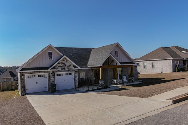 craftsman-style house featuring a garage