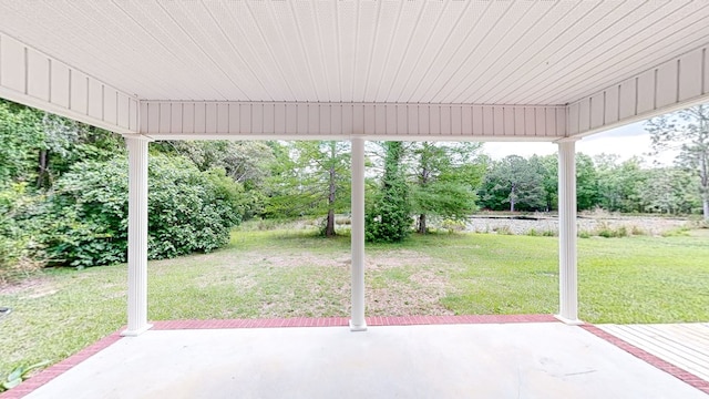 view of patio featuring a carport