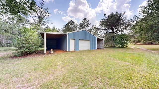 garage featuring a detached garage