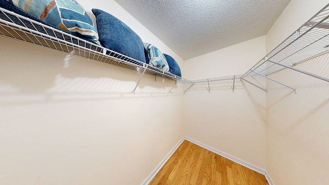 spacious closet with light wood finished floors