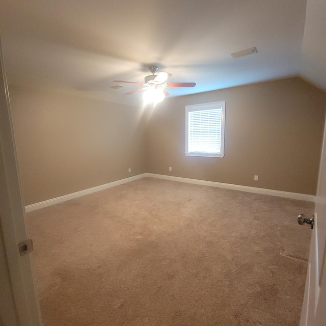 6325 State Highway 95, Abbeville, AL 36310 - bonus room featuring ceiling fan, light carpet, and vaulted ceiling