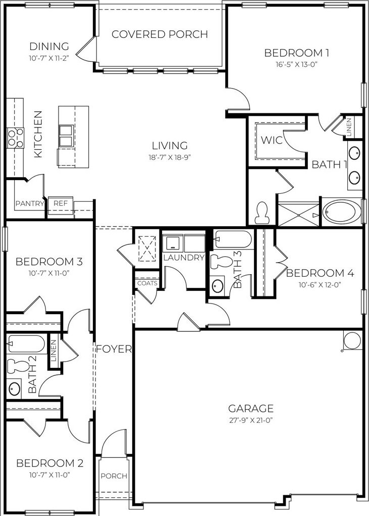 305 Heritage Way, Headland, AL 36345 - floor plan