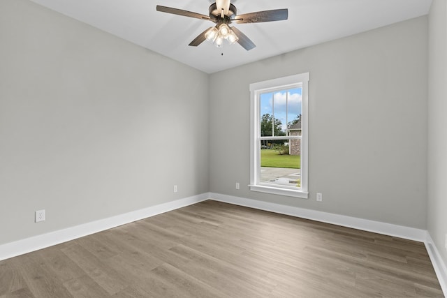 45 County Road 711, Enterprise, AL 36330 - spare room with wood finished floors, baseboards, and a ceiling fan