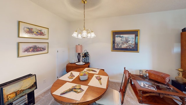 166 Candle Brook Dr, Dothan, AL 36303 - carpeted dining area featuring baseboards and a chandelier