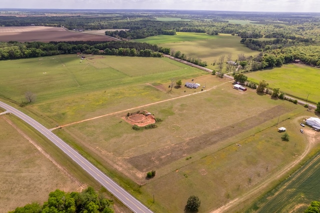 drone / aerial view featuring a rural view