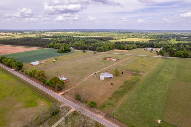 bird's eye view featuring a rural view