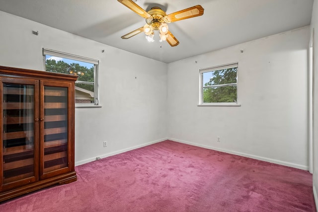 702 Highland St, Dothan, AL 36301 - unfurnished bedroom with baseboards, carpet flooring, and a ceiling fan