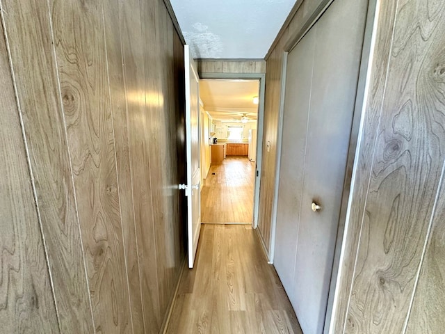 hallway featuring wood finished floors