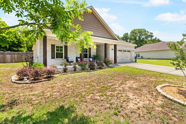 465 Choc Hill Rd, Dothan, AL 36303 - craftsman inspired home featuring covered porch, brick siding, driveway, and a garage